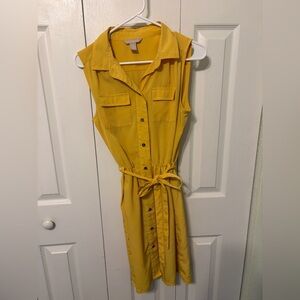 Banana Republic Sunny Yellow Midi Dress